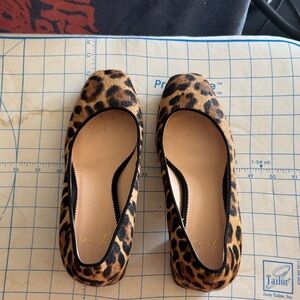 J. Crew Leopard Print Ballet Flats in Tan and Black